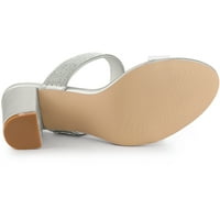 Jedinstvene ponude ženske sandale-tobogani s masivnim potpeticama s rhinestones