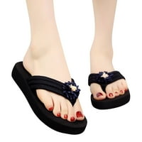 Ženske ljetne boemske japanke sa šiljastim prstima neklizajuće klinaste Japanke Cipele za plažu