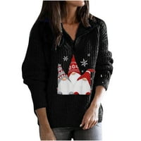Ružni Božićni džemper za žene sobovi smiješni pleteni džemperi Sretan Božić grafički džemper jesenski / zimski