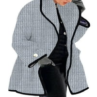 Ženske bluze, Gornji dijelovi, kardigani s reverom, kardigan dugih rukava, udobna jakna, Vanjska odjeća s otvorenim