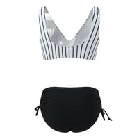 Baycosin kupaći kostim za žene bikini, novi ženski visoki struk, u obliku otvorenog bikinija s jastučićima za