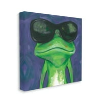 Žaba u sunčanim naočalama slika životinje i insekte Galerija slika na omotanom platnu tiskana zidna umjetnost
