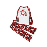 Rasprodaja Za Valentinovo, obiteljski kompleti pidžame, vrhovi s dugim rukavima s printom iz crtića + hlače s