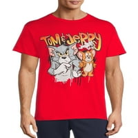 Tom i Jerry Men's & Big Men's Airbrush i Grafiti grafička majica s kratkim rukavima, 2-pack