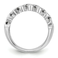 1,50CT. CZ Solid Real 14k White Gold Wedding Band prsten