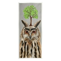 Stupell Industries sova stabla koje rastu divlje životinje i insekte slikaju se neradani umjetnički tisak zid