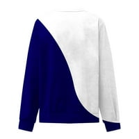 Predimenzionirana Ženska majica na rasprodaji jesenski casual fit Okrugli izrez Dugi rukav viseći puloveri Mornarsko