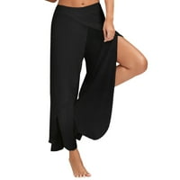 Akiihool joga hlače plus veličina za žene ženske bootcut joga hlače s džepovima flare gamaše visoki struk joga
