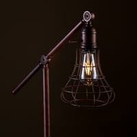 Podna svjetiljka u stilu Edison Aussie, brušena Bronca u bakrenoj boji