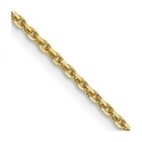 Ogrlica od lanca od žutog zlata s dijamantima okruglog reza od Aircarat s otvorenom vezom