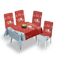 Goary božićni stolnjak ukrasna stol za stol za prašinu poliestera zima za pranje stolnjaka pravokutnik dekor za