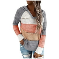 Rasprodaja ženski džemperi Modni poplun vrhovi s izrezom u obliku slova A i dugim rukavima majica s kapuljačom
