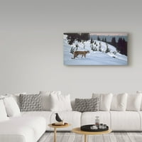 Zaštitni znak likovna umjetnost 'cougar in snijeg' platno umjetnost Ron Parker