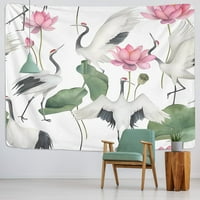 Tapestry biljni cvjetovi uzorak poliester Osvježavajući stil Daily Dekorativna hladna tapiserija za spavaću sobu