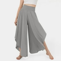 Ljetne ženske Harem hlače s elastičnim strukom, jednobojne boemske joga hlače, široke ljetne sportske hlače s