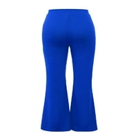 Ženske hlače u donjem dijelu, široke duge hlače, obične hlače, Ležerne Radne hlače u plavoj boji u donjem dijelu