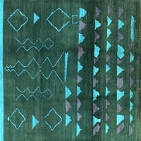 Tvrtka a-list pere pravokutne orijentalne tirkizno plave prostirke za industrijske prostore, 2 '5'