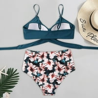 kupaći kostim ženski bikini set s printom u donjem rublju, push-up, kupaći kostim, kupaći kostim visokog struka,
