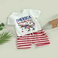 Coduop dječaci 4. srpnja USA zastava majice kratkih rukava kratke hlače set outfit za neovisnost