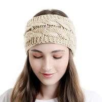 Modne ženske pletene trake za glavu Zimska topla traka za glavu široki Dodaci za kosu šešir