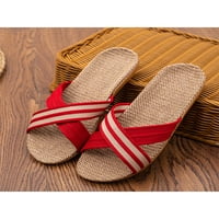 Colisha unise ravne sandale plaža s klizanjem sandala ljetne tobogane podne udobne cipele posteljina crvena c
