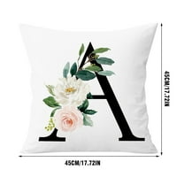 Fdelink bacanje jastuka pokrivača abeceda ukrasni jastuci jastuci ABC slovo cvijeće jastuk pokrivača kvadratni