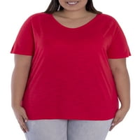 Ženska plus size ležerna majica s kratkim rukavima