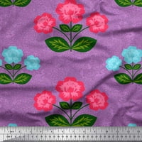 Soimoi pamučni dres tkanina Tekstura, lišće i cvjetna umjetnička tiskana tkanina