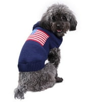 Kostim za kućne ljubimce američke zastave zimski topli džemper modna Božićna odjeća za pseće štene