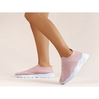 Ženske Tenisice za čarape s ravnim potplatom, mrežaste cipele za hodanje, prozračne Casual cipele, ženske ružičaste