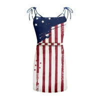 4. srpnja Ženska haljina za Dan neovisnosti SAD-a 4. srpnja modna ležerna udobna uklopljena haljina s izrezom