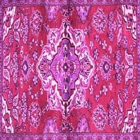 Tradicionalne prostirke za sobe u Perzijskom stilu u ružičastoj boji, kvadratne 5 stopa