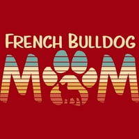 Francuski buldog - slatki smiješni poklon za mamu psa u retro stilu, kraljevska plava Muška majica s uzorkom -