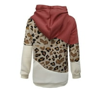 & ženska ležerna majica s kapuljačom s leopard printom majica dugih rukava majica Plus size odjeća za muškarce