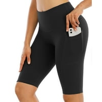 Biciklističke kratke hlače žene s spande ženskim kratkim hlačama za vježbanje joge koja trči crno xl