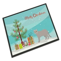 Sretan Božić Britanska poludugodlaka mačja prostirka za vrata