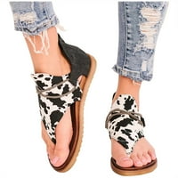 Ženske ljetne ravne sandale Plus size leopard cipele sa šiljastim prstima udobne ravne sandale Ležerne sandale