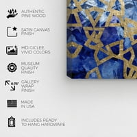 Wynwood Studio Sažetak Marokanska platna umjetnost - Plava hipnotička grčka, zidna umjetnost za dnevnu sobu, spavaću