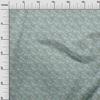 Pamučna poplin tkanina s uzorkom četke i voća širine nekoliko centimetara