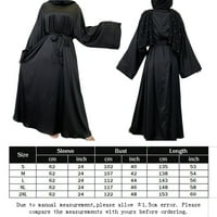 Arapske žene maxi haljina Dubai Turkey Musulmane satenski hidžab haljina Islam maxi ogrtač