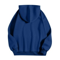 Majice s kapuljačom za uličnu odjeću, odgovarajuće majice za parove, zimska odjeća s uzorkom u plavoj boji