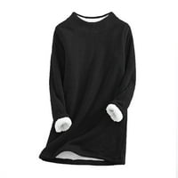 Ženski puloveri s okruglim vratom, džemperi plus veličine, džemperi od flisa širokog kroja dugih rukava, prevelika