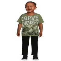 Majica kratkih rukava s uzorkom Grobara za male dječake, veličine od 2 do 5 godina