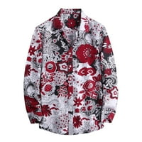 Polo majice za muškarce jesen zima obične Ležerne s reverima s printom košulja za plažu dugih rukava za opuštanje