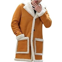 Muška zimska ležerna jednobojna jakna s ovratnikom koja zadržava toplinu jednoredna vjetrovka izolirana jakna