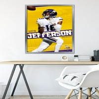 Minnesota Vikings - plakat Justin Jefferson Wall, 22.375 34 uokviren