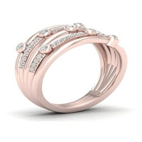 1 4CT TDW Diamond 10K Rose Gold Diamond Ring