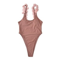 Ženski kupaći kostim visokog struka straga otvorena odjeća za plažu Plus size kupaći kostimi Bikini
