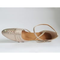 Colisha Ladies sandale sjajne plesne cipele Chunky Dance Shoes Salsa Comfort Pumps Zatvorene haljine sa sandalom