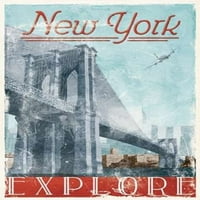 Ispis plakata istraži Njujork Jacea sivog
